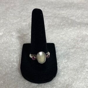 Elegant Silver and Purple Women's Ring